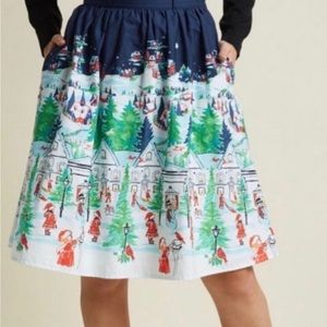 ModCloth winter wonderland Christmas skirt size XL